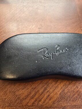 Ray Ban Sunglasses Case Black Hard Shell Clamshell Eyeglass Case. GUC. Authentic